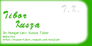 tibor kusza business card